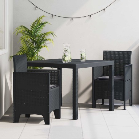 Ensemble de salle à manger pour jardin 3 pcs Anthracite 563780563780
