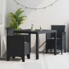Ensemble de salle à manger pour jardin 3 pcs Anthracite 563780563780