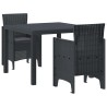 Ensemble de salle à manger pour jardin 3 pcs Anthracite 563780563780