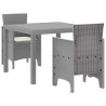 Ensemble de salle à manger pour jardin 3 pcs Gris clair 563781563781