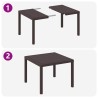 Ensemble de salle à manger pour jardin 3 pcs Marron 563784563784