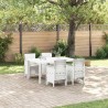 Ensemble de salle à manger pour jardin 5 pcs Blanc Rattan Polt 563791563791