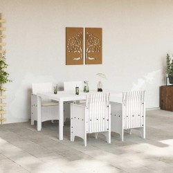 Ensemble de salle à manger pour jardin 5 pcs Blanc Rattan Polt 563791563791