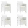 Ensemble de salle à manger pour jardin 5 pcs Blanc Rattan Polt 563791563791