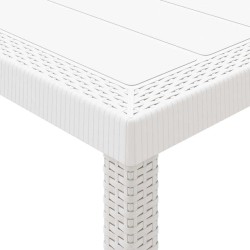 Ensemble de salle à manger pour jardin 5 pcs Blanc Rattan Polt 563791563791