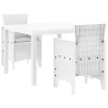 Ensemble de salle à manger pour jardin 3 pcs Blanc 563792563792