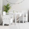 Ensemble de salle à manger pour jardin 3 pcs Blanc 563796563796