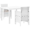 Ensemble de salle à manger pour jardin 3 pcs Blanc 563796563796
