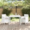Ensemble de salle à manger pour jardin 3 pcs Blanc 563796563796