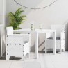 Ensemble de salle à manger pour jardin 3 pcs Blanc 563797563797