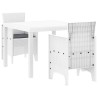 Ensemble de salle à manger pour jardin 3 pcs Blanc 563797563797