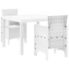 Ensemble de salle à manger pour jardin 3 pcs Blanc 563798563798