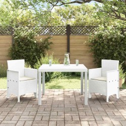 Ensemble de salle à manger pour jardin 3 pcs Blanc 563799563799