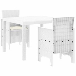 Ensemble de salle à manger pour jardin 3 pcs Blanc 563799563799