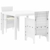 Ensemble de salle à manger pour jardin 3 pcs Blanc 563799563799