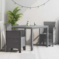 Ensemble de salle à manger pour jardin 3 pcs Gris clair 563800563800