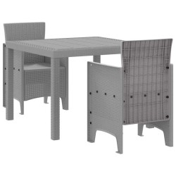 Ensemble de salle à manger pour jardin 3 pcs Gris clair 563800563800