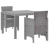 Ensemble de salle à manger pour jardin 3 pcs Gris clair 563800563800
