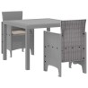 Ensemble de salle à manger pour jardin 3 pcs Gris clair 563801563801