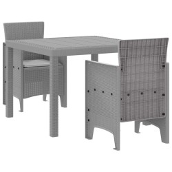 Ensemble de salle à manger pour jardin 3 pcs Gris clair 563802563802