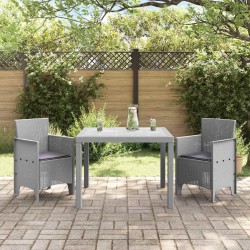 Ensemble de salle à manger pour jardin 3 pcs Gris clair 563803563803