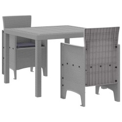 Ensemble de salle à manger pour jardin 3 pcs Gris clair 563803563803