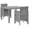 Ensemble de salle à manger pour jardin 3 pcs Gris clair 563803563803