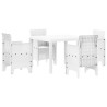 Ensemble de salle à manger pour jardin 5 pcs Blanc 563806563806