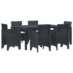 Ensemble de salle à manger pour jardin 7 pcs Anthracite 563807563807