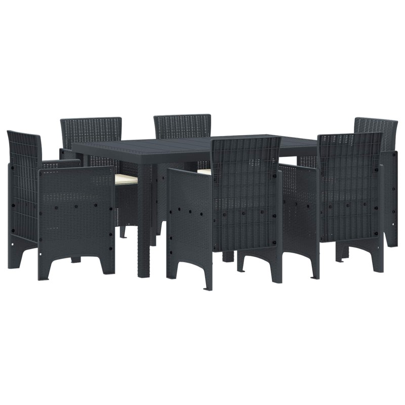 Ensemble de salle à manger pour jardin 7 pcs Anthracite 563807563807