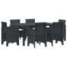 Ensemble de salle à manger pour jardin 7 pcs Anthracite 563807563807