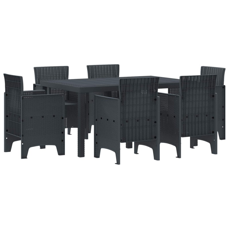 Ensemble de salle à manger pour jardin 7 pcs Anthracite 563808563808