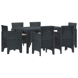 Ensemble de salle à manger pour jardin 7 pcs Anthracite 563809563809
