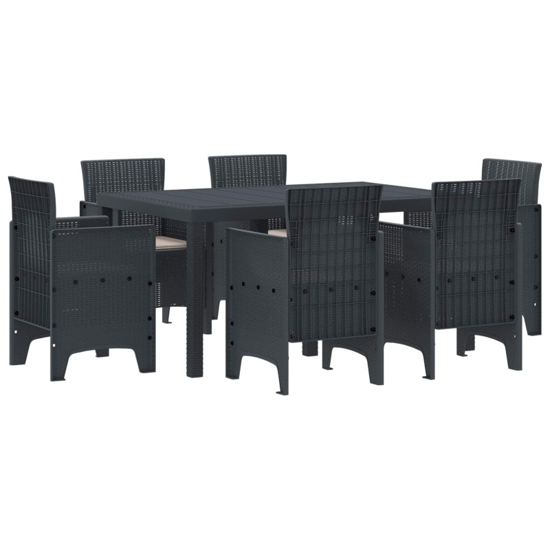 Ensemble de salle à manger pour jardin 7 pcs Anthracite 563809563809