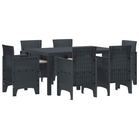 Ensemble de salle à manger pour jardin 7 pcs Anthracite 563809563809