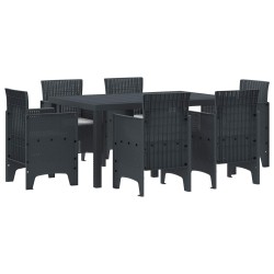 Ensemble de salle à manger pour jardin 7 pcs Anthracite 563810563810