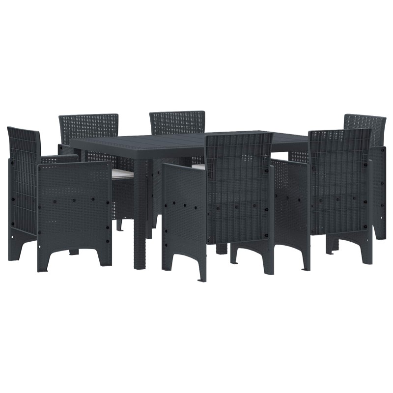 Ensemble de salle à manger pour jardin 7 pcs Anthracite 563810563810