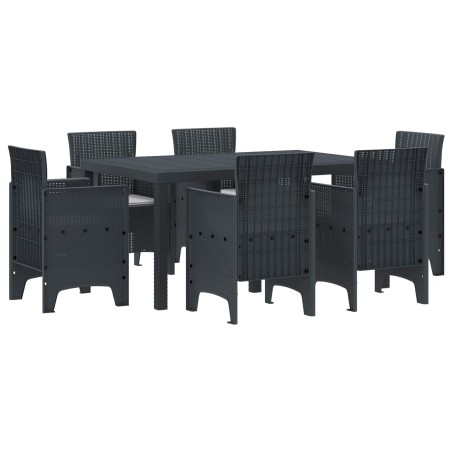 Ensemble de salle à manger pour jardin 7 pcs Anthracite 563810563810