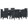 Ensemble de salle à manger pour jardin 7 pcs Anthracite 563810563810
