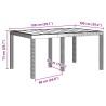 Ensemble de salle à manger pour jardin 7 pcs Marron Rattan Polt 563812563812