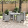 Ensemble de salle à manger pour jardin 5 pcs Gris clair 563817563817