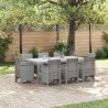 Ensemble de salle à manger pour jardin 9 pcs Gris clair 563819563819