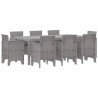 Ensemble de salle à manger pour jardin 9 pcs Gris clair 563819563819