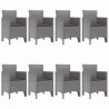 Ensemble de salle à manger pour jardin 9 pcs Gris clair 563819563819