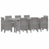 Ensemble de salle à manger pour jardin 9 pcs Gris clair 563820563820