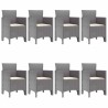 Ensemble de salle à manger pour jardin 9 pcs Gris clair 563820563820