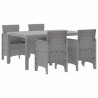 Ensemble de salle à manger pour jardin 5 pcs Gris clair 563823563823