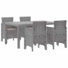 Ensemble de salle à manger pour jardin 5 pcs Gris clair 563824563824