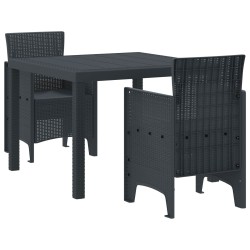 Ensemble de salle à manger pour jardin 3 pcs Anthracite 563825563825