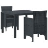 Ensemble de salle à manger pour jardin 3 pcs Anthracite 563825563825